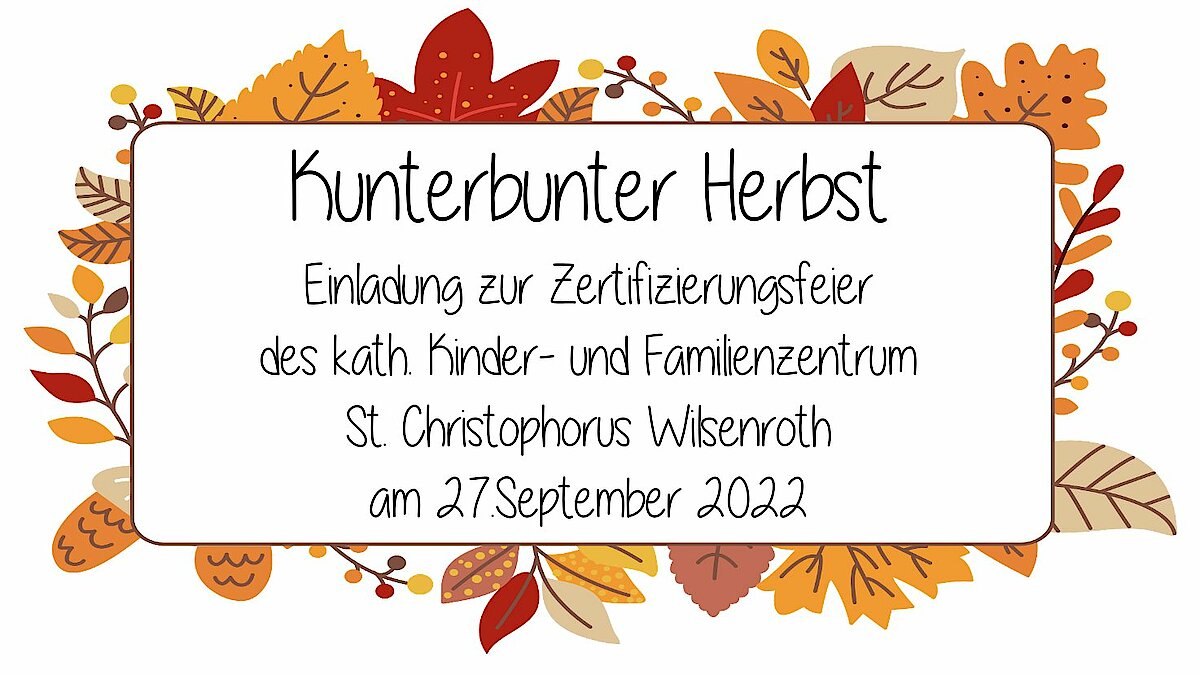 Kunterbuntes Herbstfest in Wilsenroth